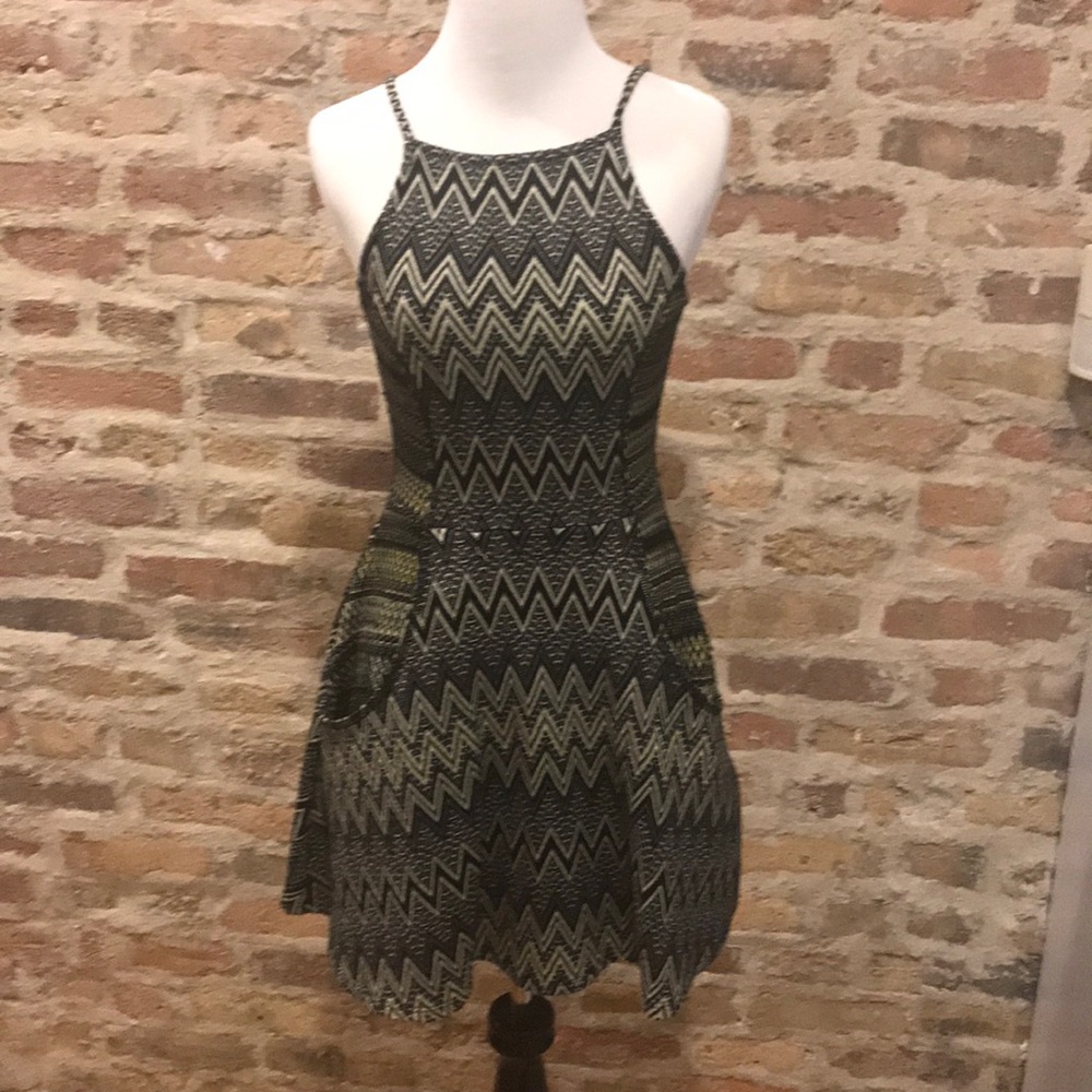 Geometric print dress